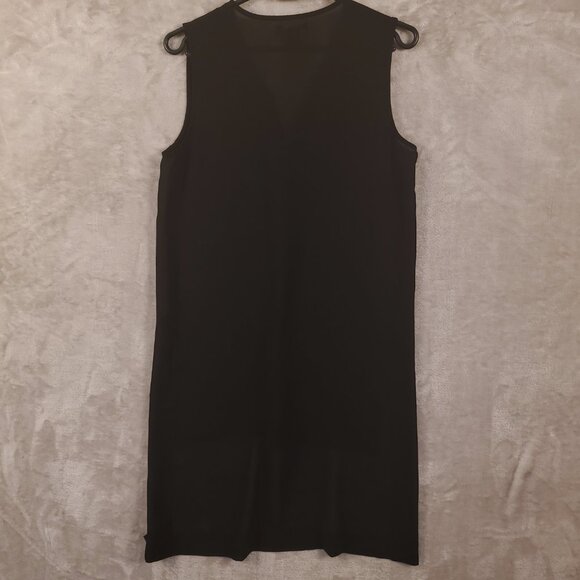 H&M High Low, Sheer Black, V neck shirt, Women's size 4 - Picture 2 of 11